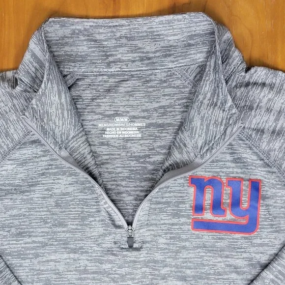 Fanatics Men's Grey Lightweight Quarter Zip NY Giants Football Pullover - M - Picture 9 of 10